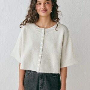 Vrg Girl Hailey Knit Cardigan - Oyster